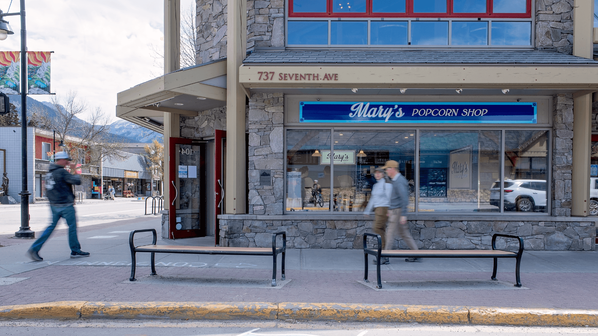 Ashton Construction Services - Mary's Popcorn Canmore - May 2026 - exterior