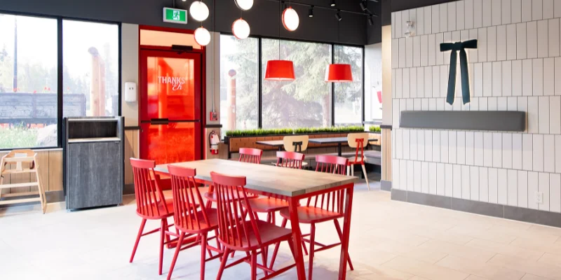 Ashton Construction Services - Project - KFC Canmore - family table Ashton Construction Services - Project - KFC Canmore - family table
