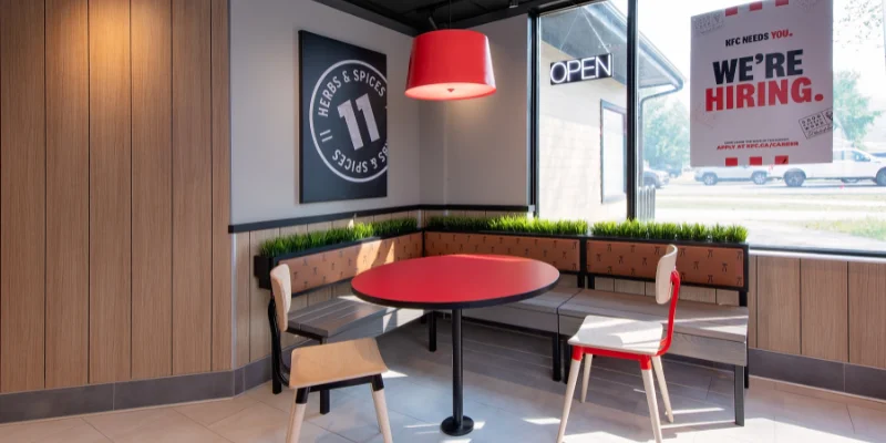 Ashton Construction Services - Project - KFC Canmore - seating Ashton Construction Services - Project - KFC Canmore - seating
